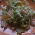 Witlofsalade met jumbo garnalen